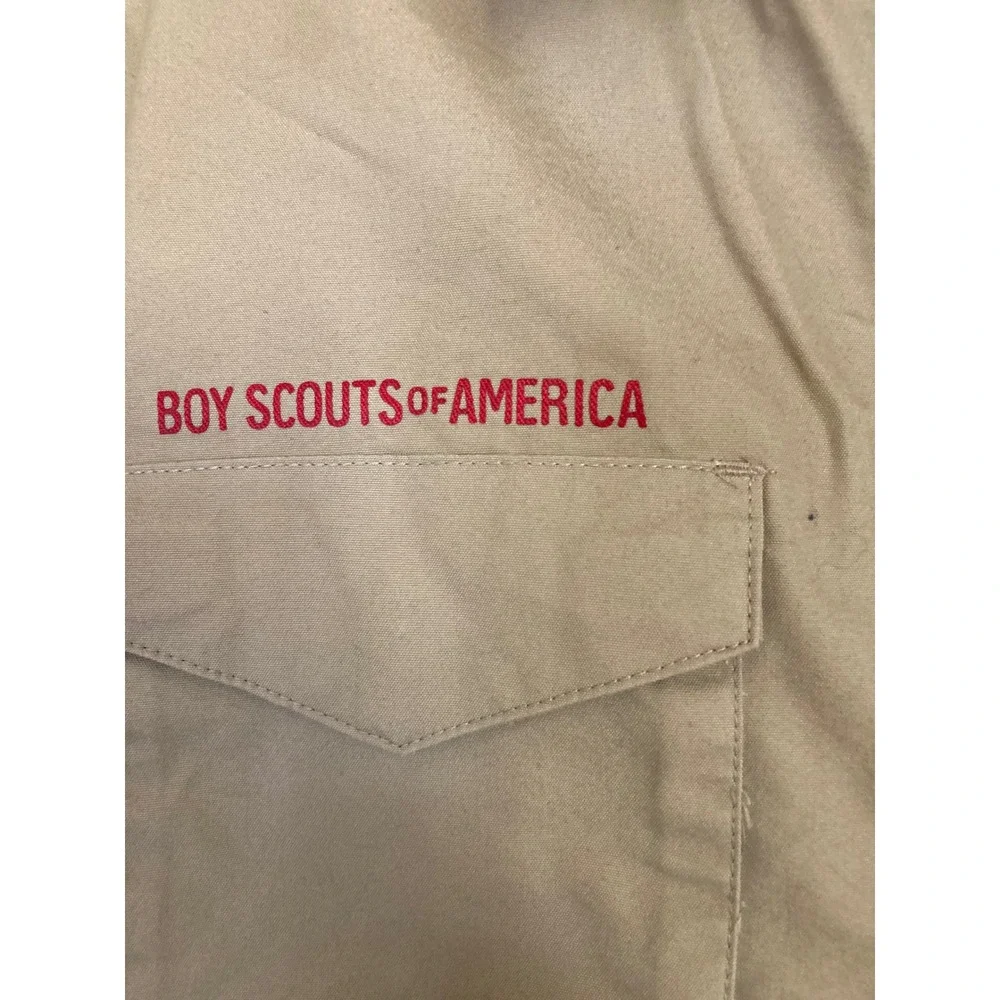 Boy Scouts of America BSA Uniform Set Tan Shirt Youth Large Olive Cargo Shorts